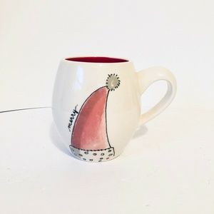 New Rae Dunn Xmas Mug Santa Hat Misprint Rarity